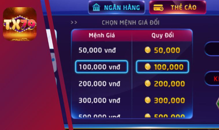 Cách nạp Tx79 qua thẻ cào